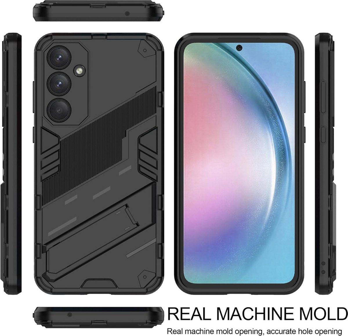 Samsung Galaxy A55 5G - Militaire kwaliteit - TPU siliconen - Back Cover Hoesje - Zwart