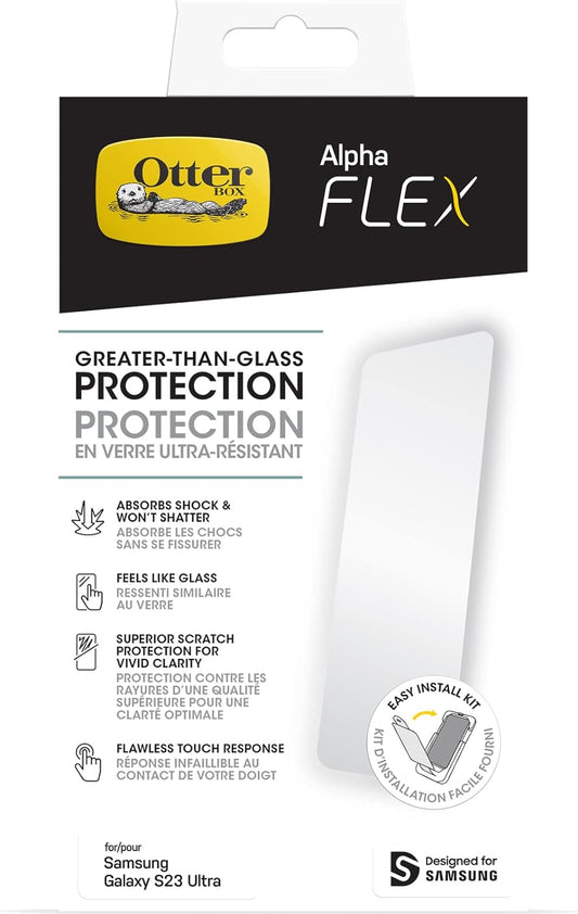 OtterBox Alpha Flex Samsung S23 Ultra Screen Protector Antibacterieel