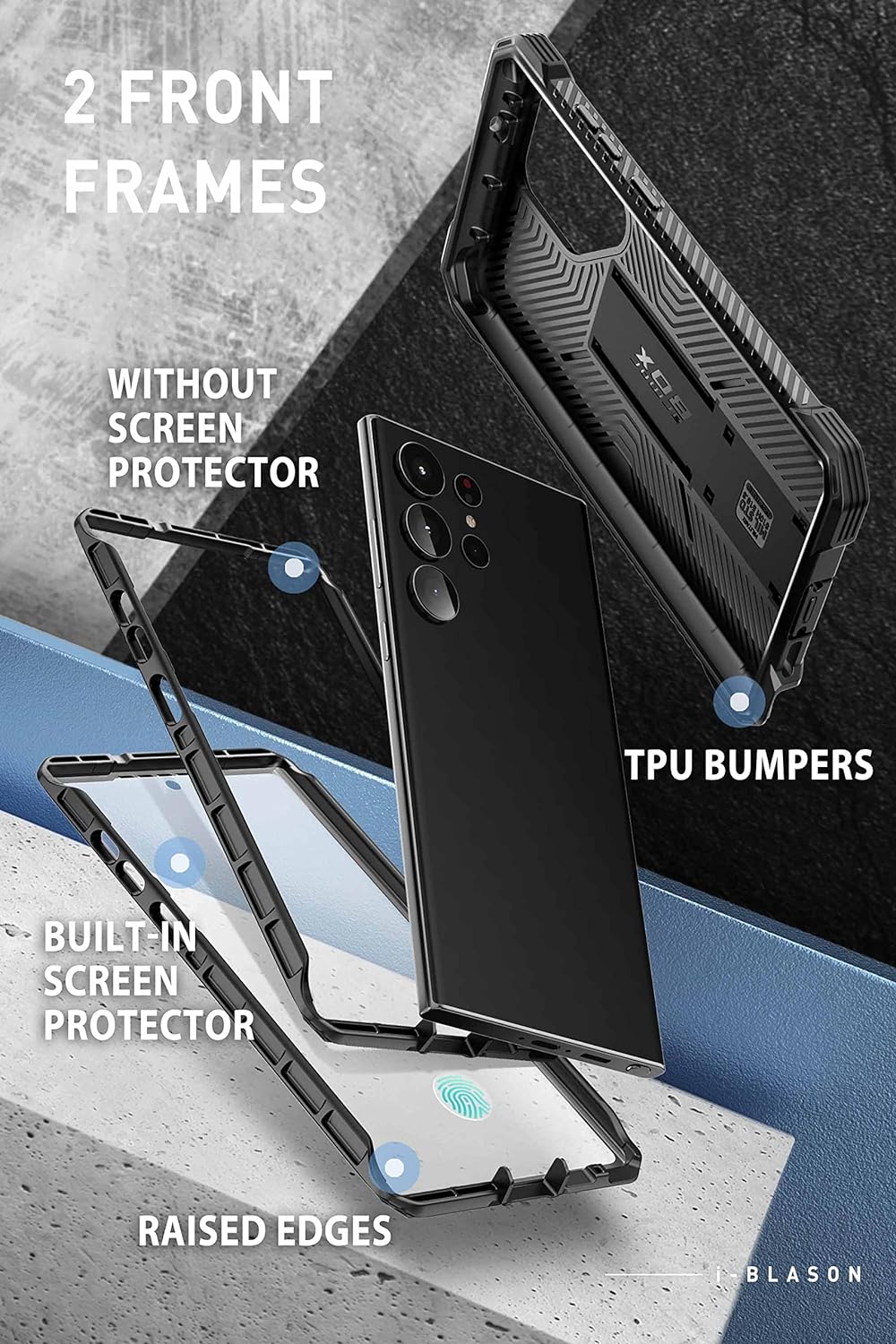 Supcase Samsung Galaxy S23 Ultra 5G Armorbox hoesje - Zwart