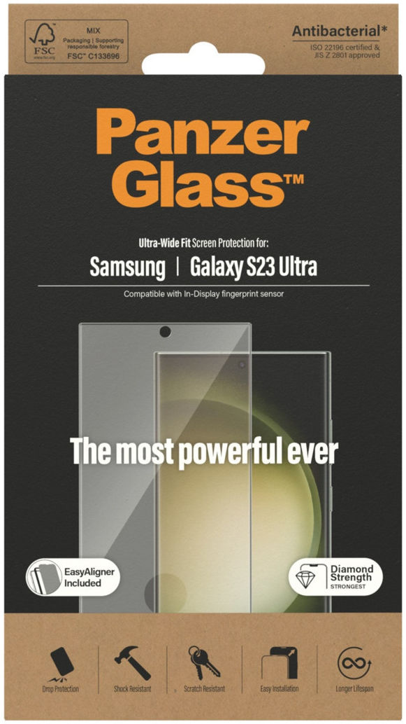 PanzerGlass Ultra-Wide Samsung S23 Ultra Screen Protector EasyAligner