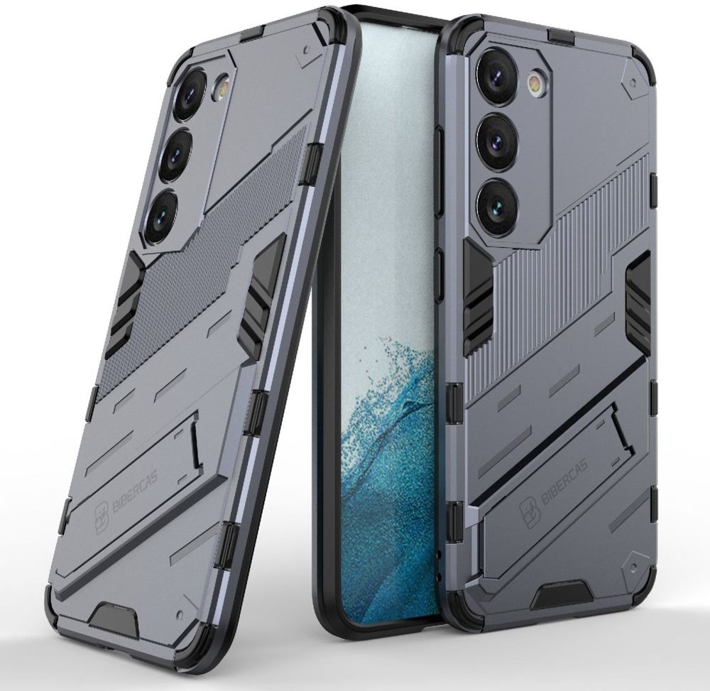 Samsung Galaxy S23 Shockproof Kickstand Back Cover Hoesje Blauw