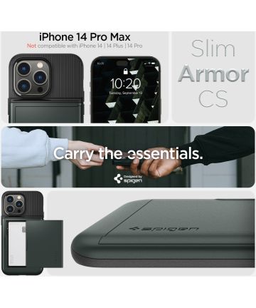 Spigen Slim Armor CS Apple iPhone 14 Pro Max Hoesje Zwart