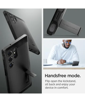 Spigen Tough Armor Samsung Galaxy S24 Ultra Hoesje Back Cover Zwart