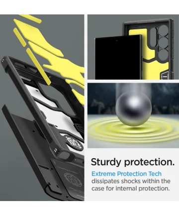 Spigen Tough Armor Samsung Galaxy S24 Ultra Hoesje Back Cover Zwart
