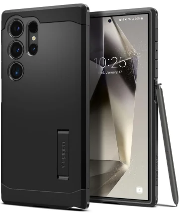 Spigen Tough Armor Samsung Galaxy S24 Ultra Hoesje Back Cover Zwart