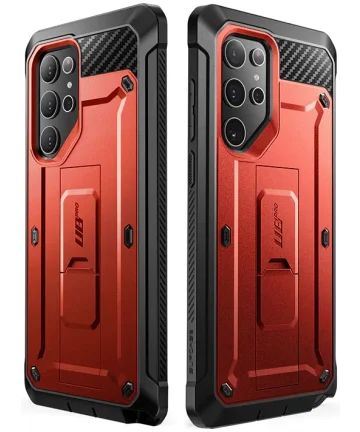 SUPCASE UB Pro Samsung S24 Ultra Hoesje Full Protect Kickstand Rood