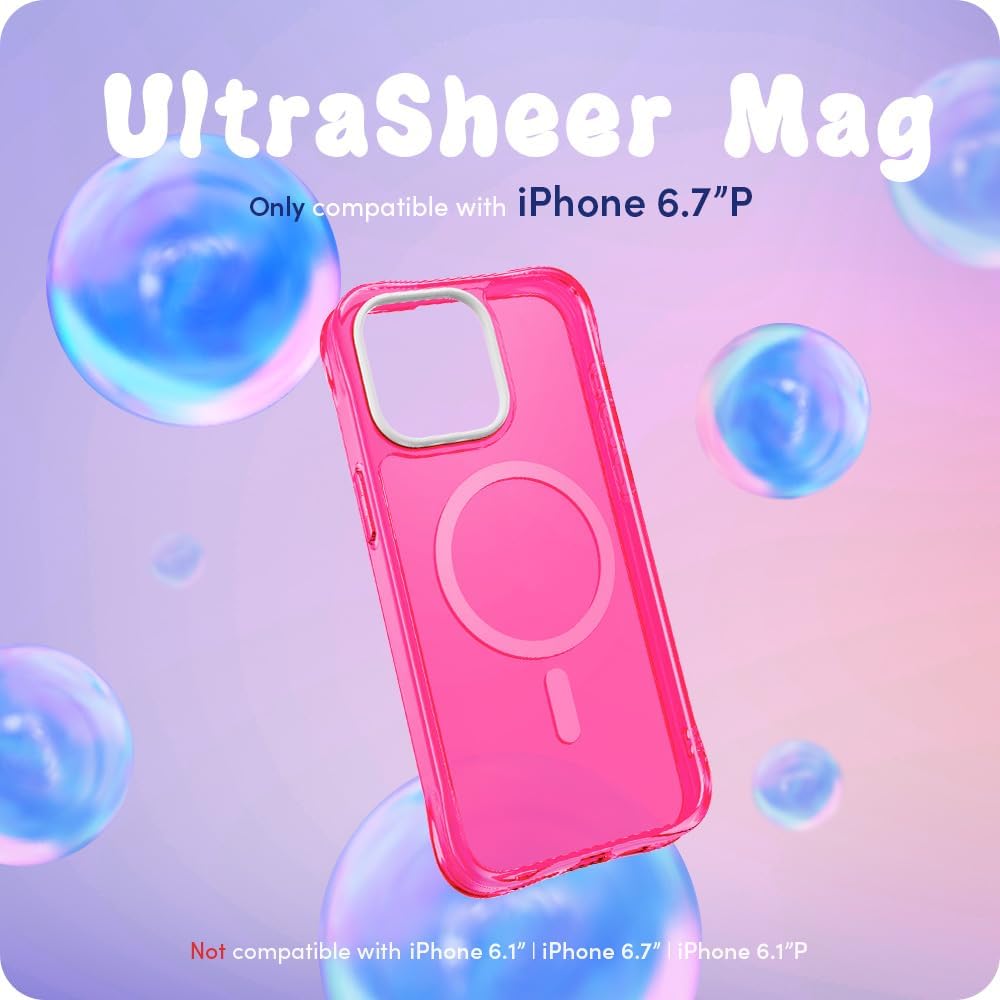 Spigen Apple iPhone 15 Pro Max Sheer Cyrill Geschikt voor Mag - Hot Pink