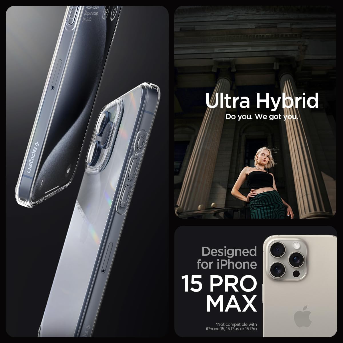 Spigen Apple iPhone 15 Pro Max Ultra Hybrid Hoesje - Transparant