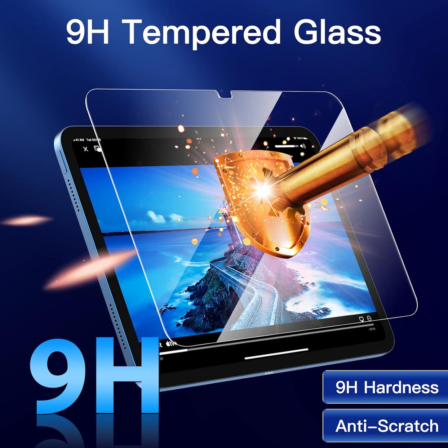 JETech Screen Protector voor iPad (A16) 11e/10e Generatie (2025/2022), Gehard Glas Schermbeschermer, HD Doorzichtig, 2 Stuks