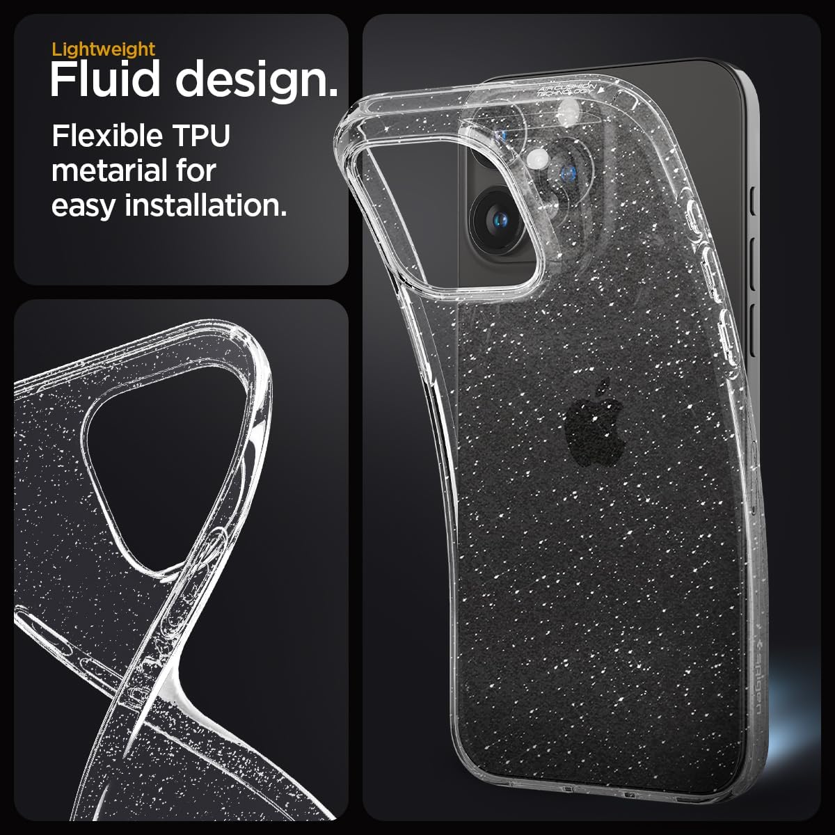 Spigen Apple iPhone 15 Pro Max Liquid Crystal Glitter hoesje - Crystal Quartz