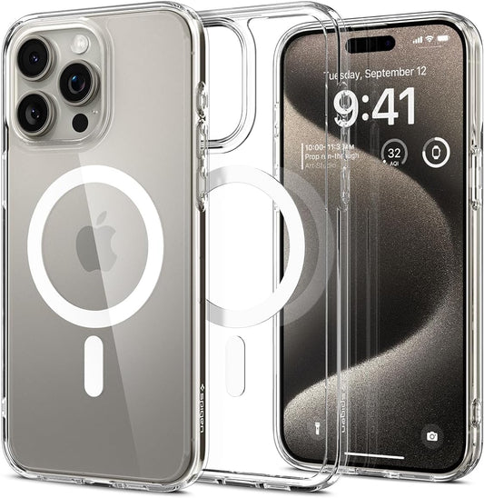 Spigen Apple iPhone 15 Pro Max Ultra Hybrid Geschikt voor Mag Hoesje - Wit