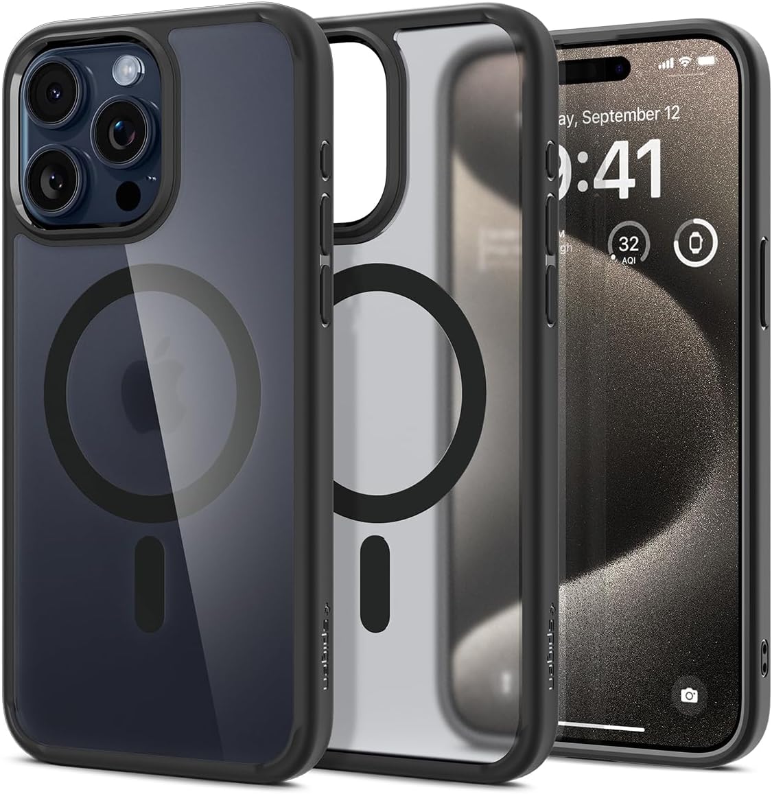 Spigen Apple iPhone 15 Pro Max Ultra Hybrid Frost Hoesje - Zwart