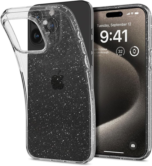 Spigen Apple iPhone 15 Pro Max Liquid Crystal Glitter hoesje - Crystal Quartz