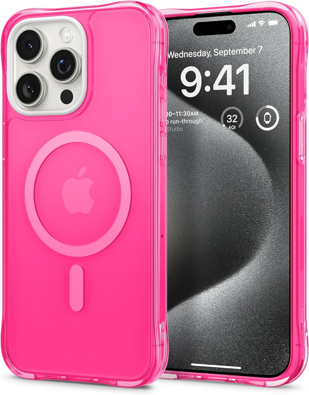 Spigen Apple iPhone 15 Pro Max Sheer Cyrill Geschikt voor Mag - Hot Pink