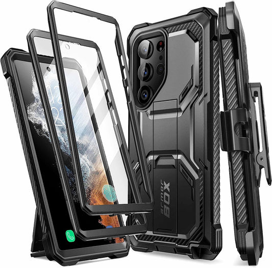 Supcase Samsung Galaxy S23 Ultra 5G Armorbox hoesje - Zwart