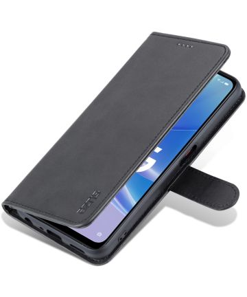 AZNS Oppo A58 5G / A78 Hoesje Portemonnee Book Case Kunstleer Zwart