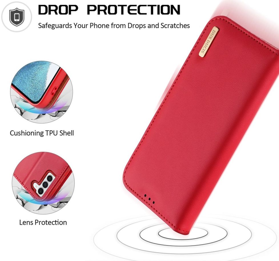 Dux Ducis Samsung Galaxy S23 Hivo Book Case Hoesje Rood