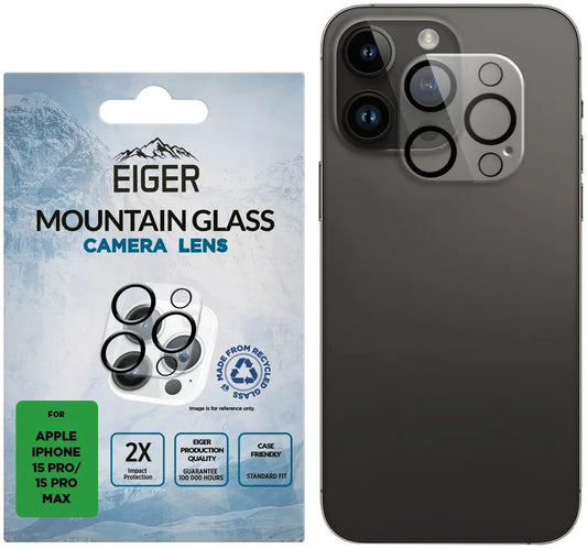 Eiger Mountain Glass Apple iPhone 15 Pro / 15 Pro Max Camera Protector