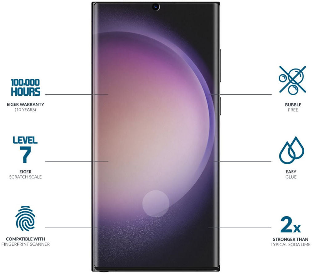Eiger Samsung S23 Ultra Tempered Glass Case Friendly Full Screen