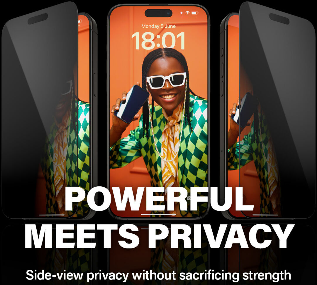 PanzerGlass Ultra-Wide iPhone 15 Pro Max Screenprotector Privacy Glass