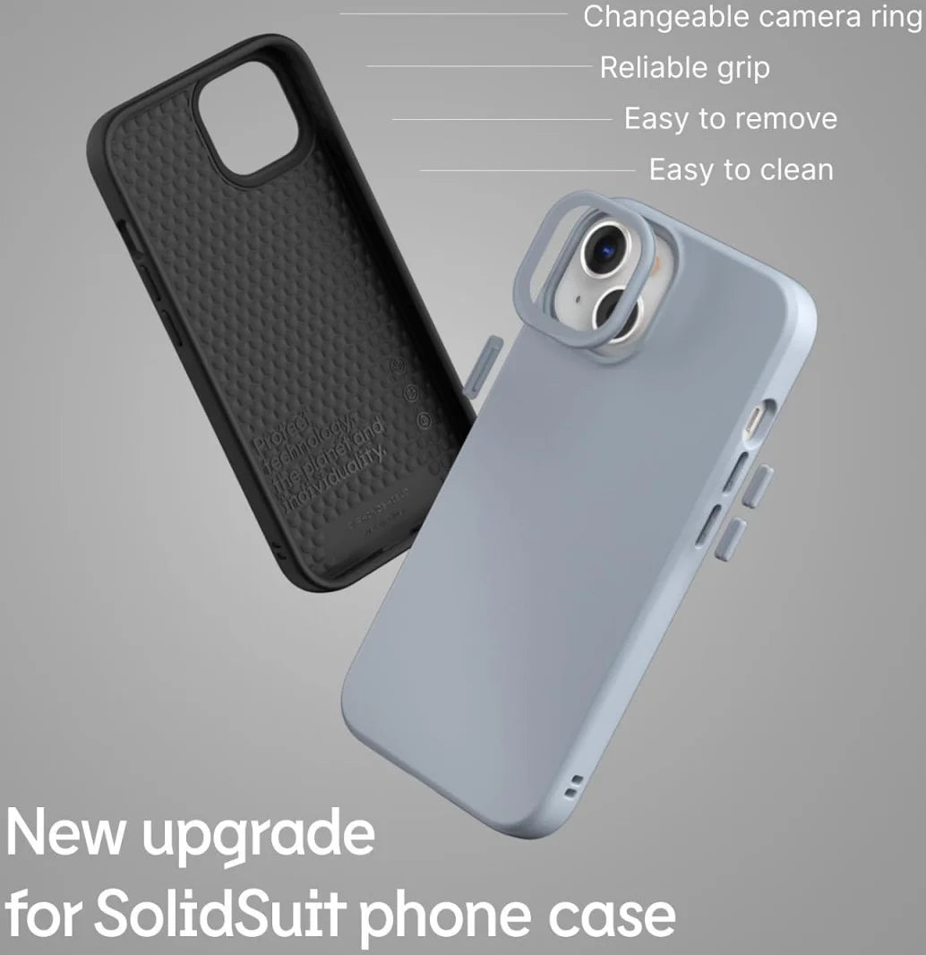 RhinoShield Apple iPhone 15 Pro SolidSuit Back Cover Hoesje - Carbon