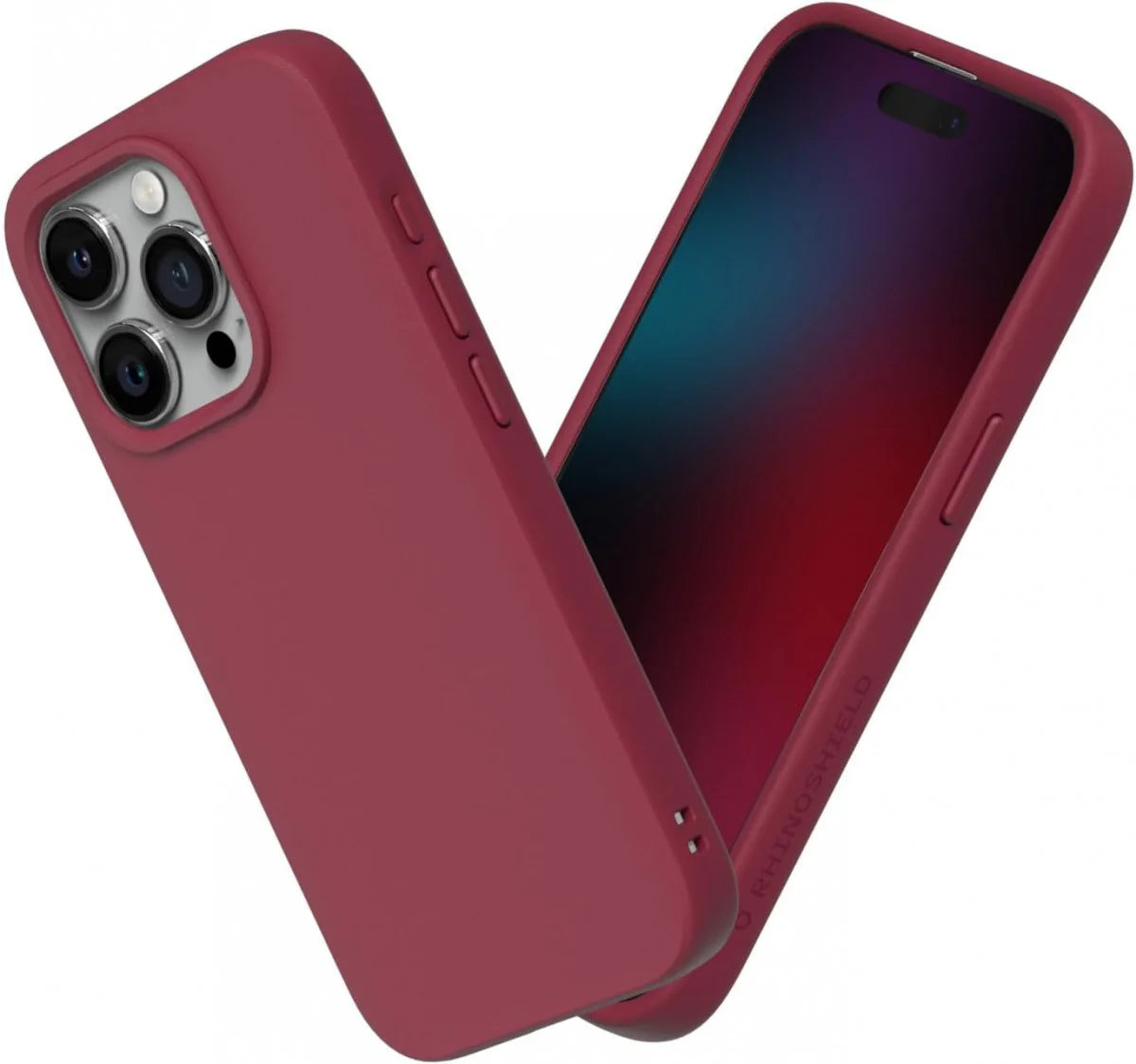 RhinoShield Apple iPhone 15 Pro SolidSuit Back Cover Hoesje - Rood