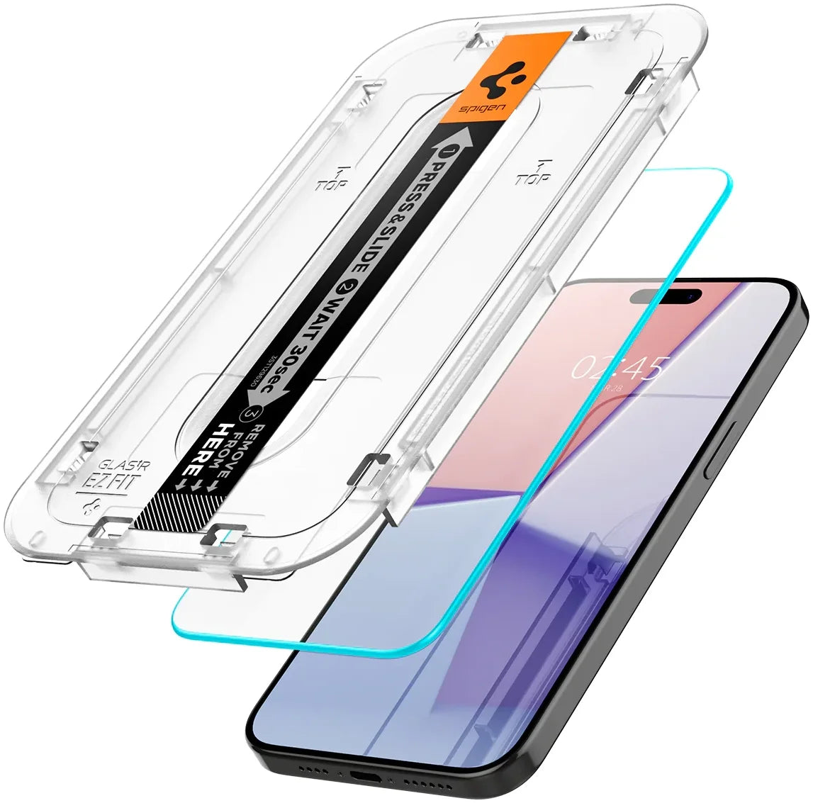 Spigen Apple iPhone 15 Pro Max Glas.tR EZ Fit Screenprotector - 2 Stuks