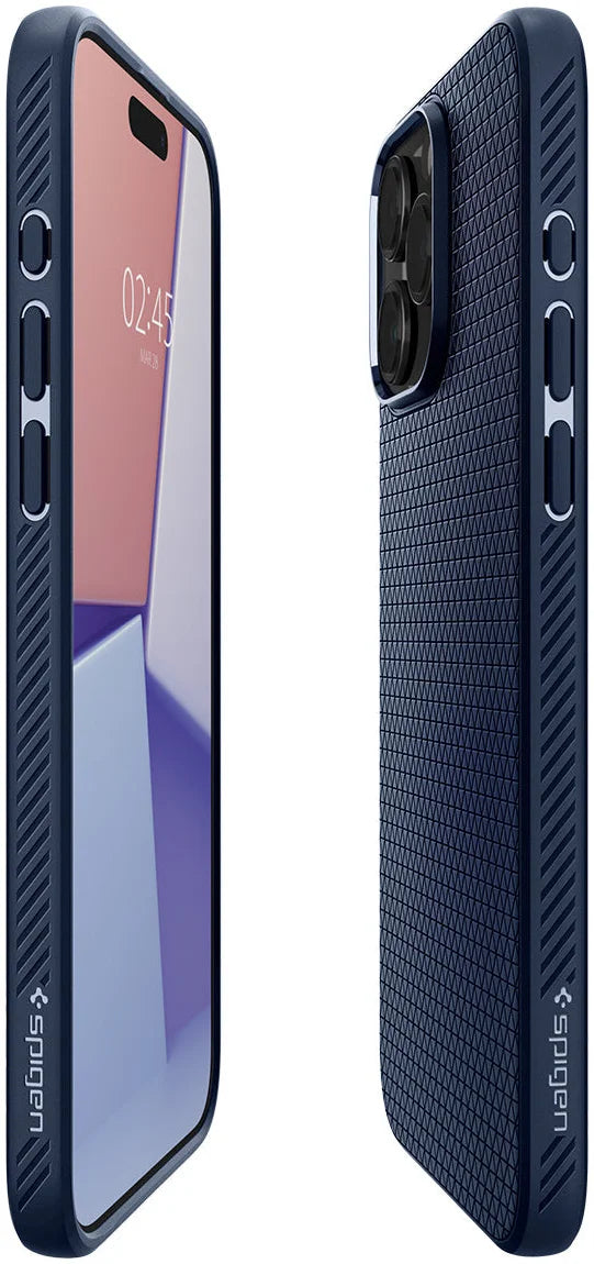 Spigen Apple iPhone 15 Pro Max Liquid Air Back Cover Hoesje - Blauw