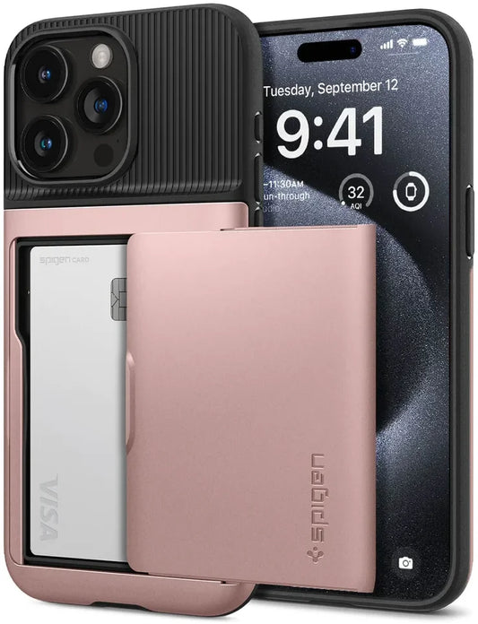 Spigen Apple iPhone 15 Pro Slim Armor CS hoesje - Roze