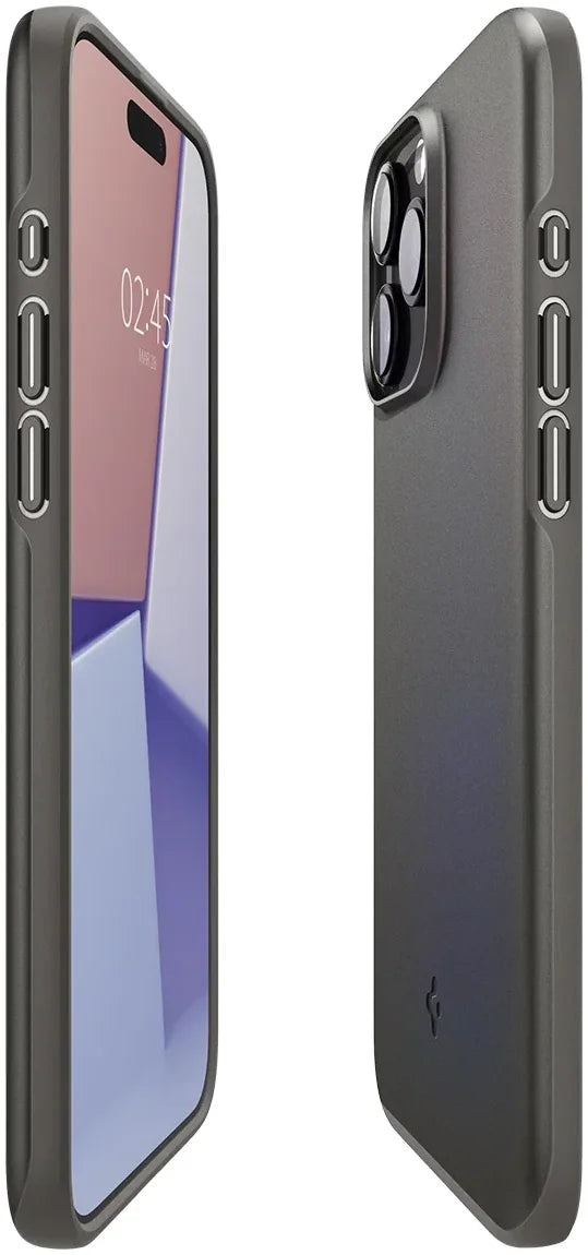 Spigen Apple iPhone 15 Pro Thin Fit Hoesje - Gunmetal