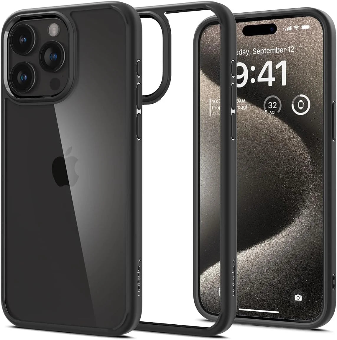 Spigen Ultra Hybrid Apple iPhone 15 Pro Max Hoesje Matte Zwart