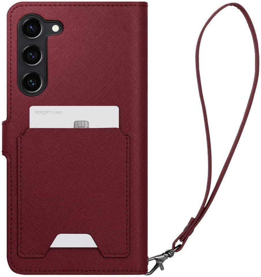 Spigen Samsung Galaxy S23 Plus Wallet S Plus Book Case Hoesje - Burgundy