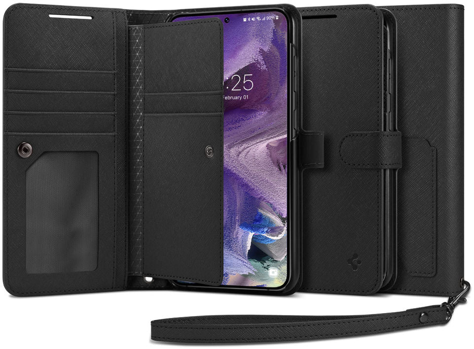 Spigen Wallet S Plus Samsung Galaxy S23 Hoesje Book Case Zwart